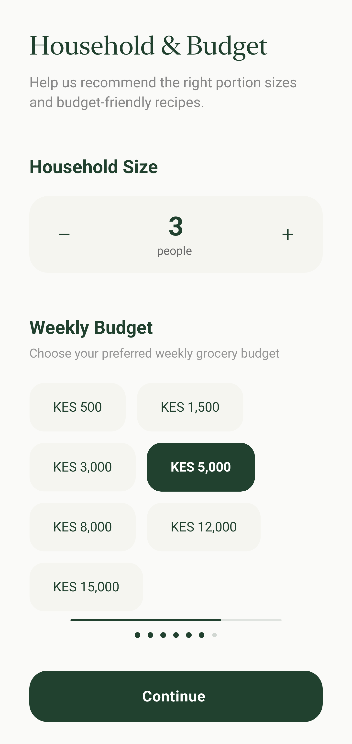 Budget Settings