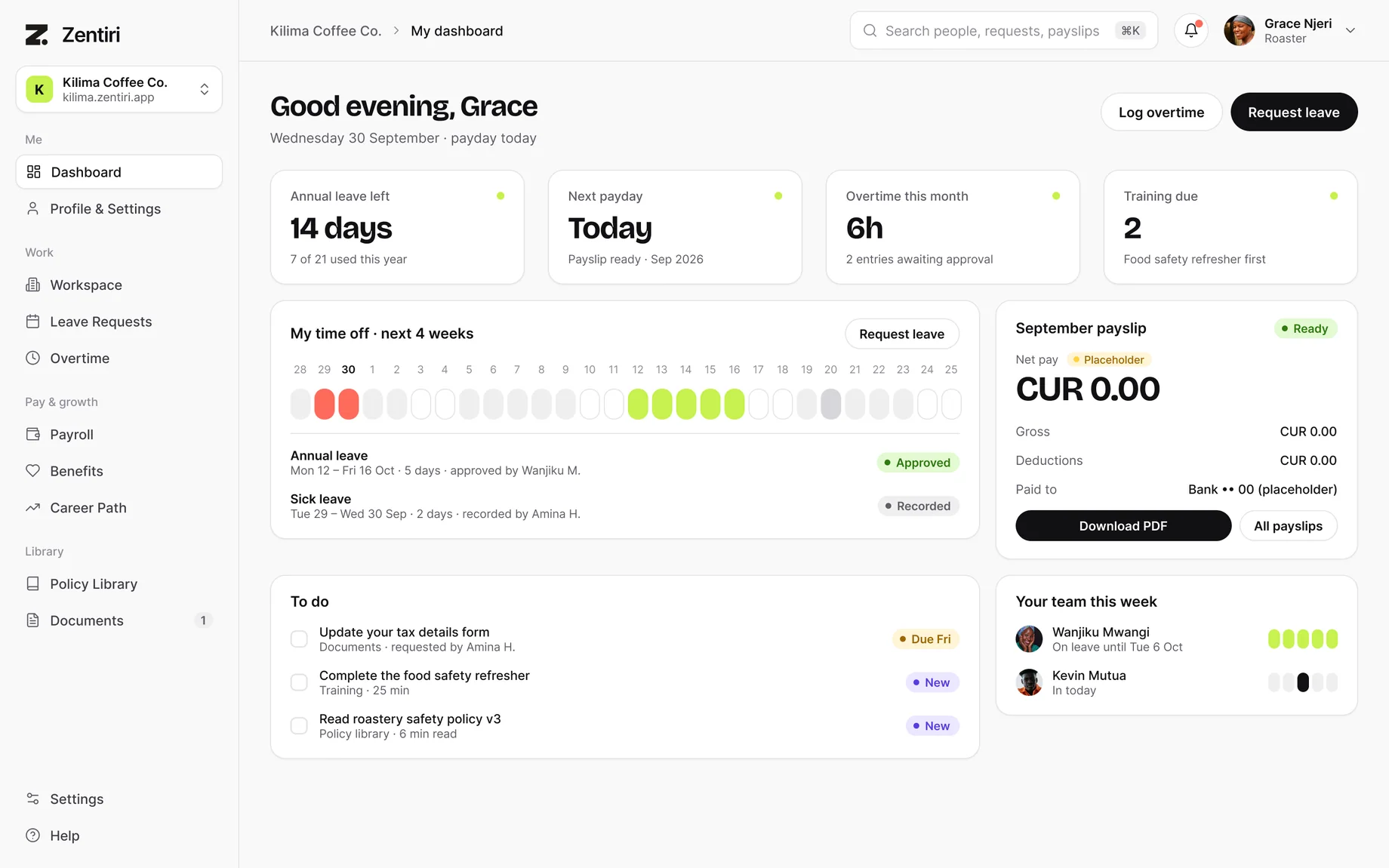 Employee portal